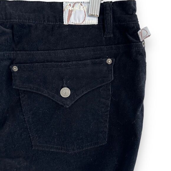 Y2K Vtg Corduroy Pants Stretch Western Rear Flap Pocket Button Tyte Sz 14 New - Picture 6 of 14